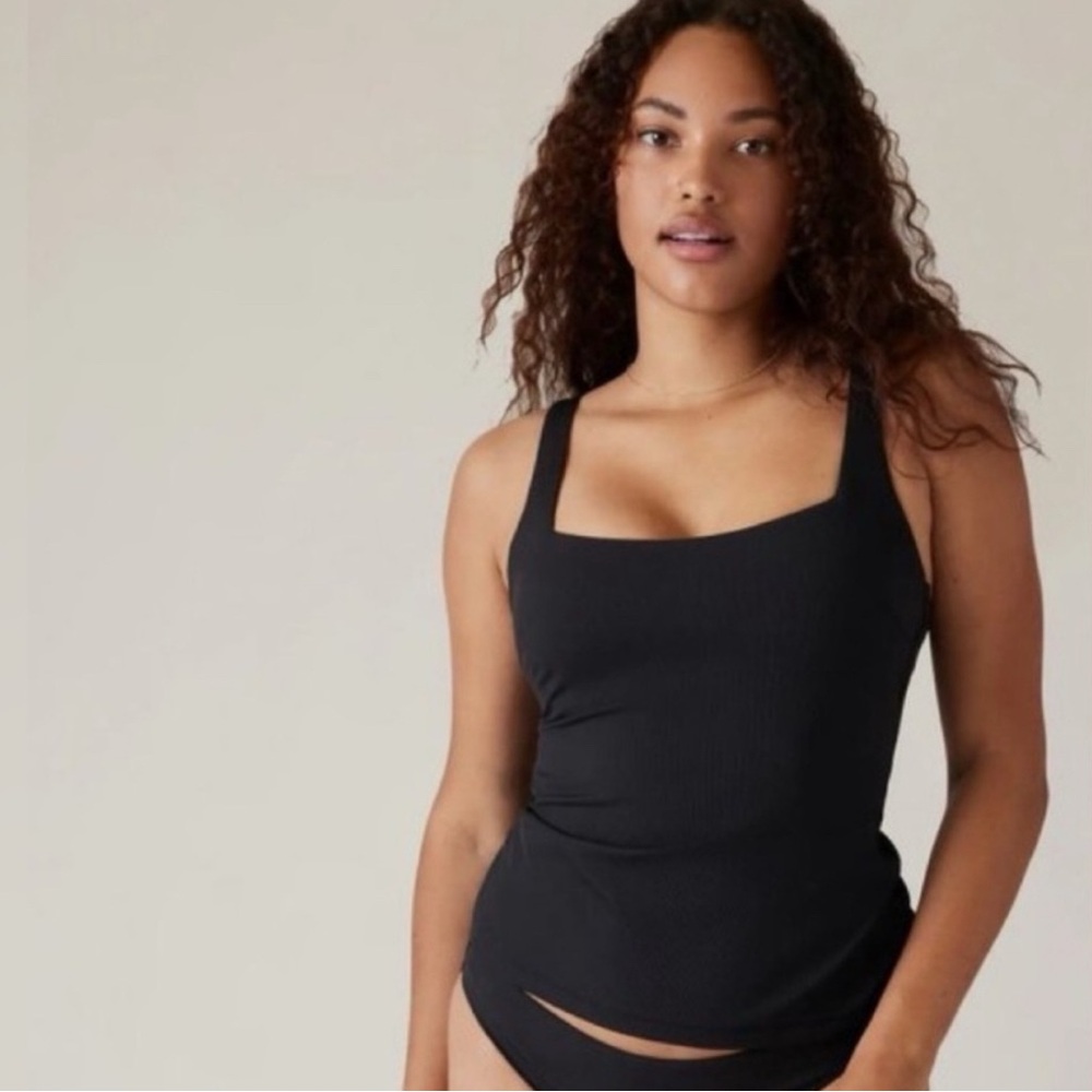 NWT Athleta Ribbed Tankini Top/High Waisted. Bottoms